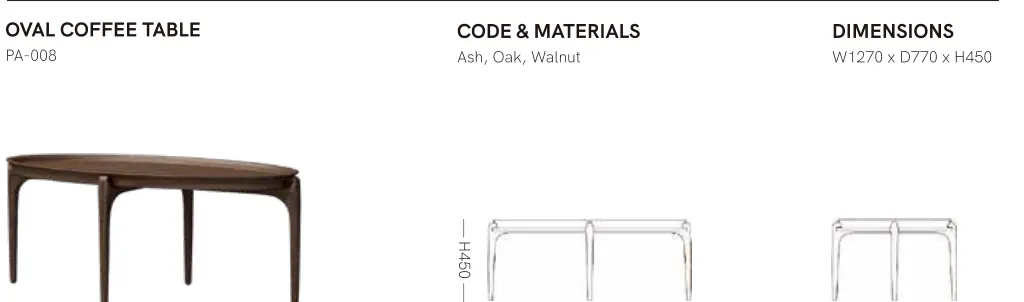 Source specification with model codes, materials, dimensions and drawings: PA-008